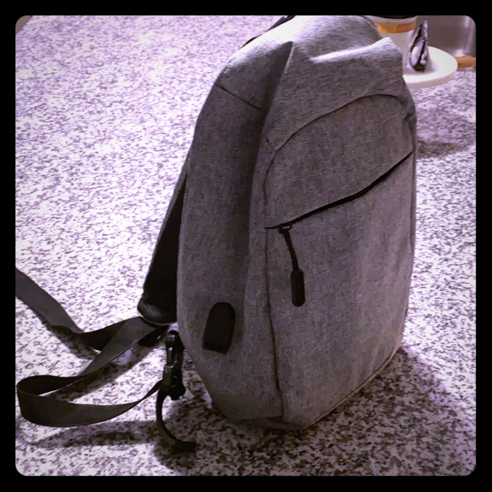 Canvas Sling Backpack with Charging port